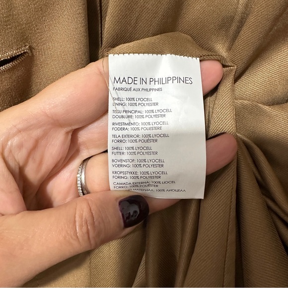 CLUB MONACO Everywear Trench Coat Beige Sz S - Picture 12 of 14